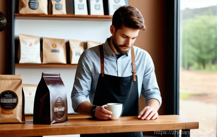 바리스타 이직 성공 사례 - Prompt 1: The Aspiring Coffee Artist's First Step**